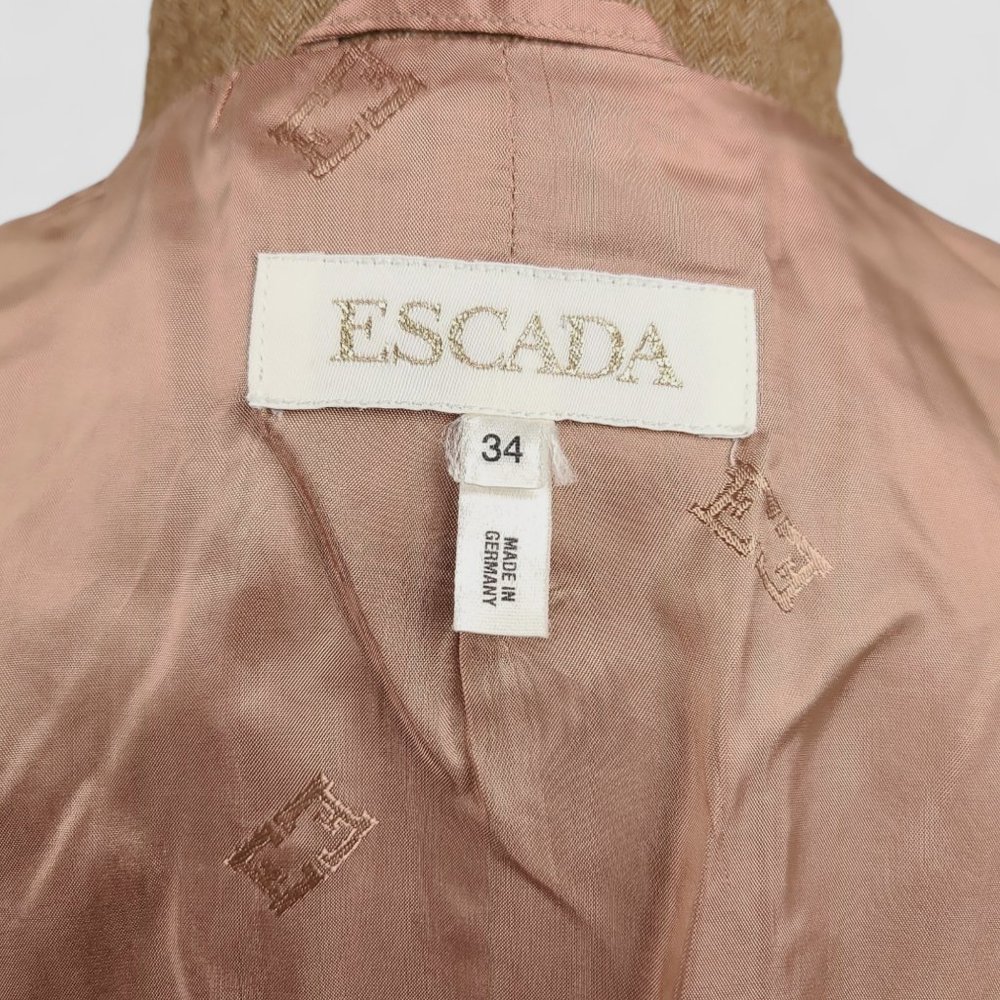 Escada Herringbone Five Button Down Cashmere/Silk… - image 8